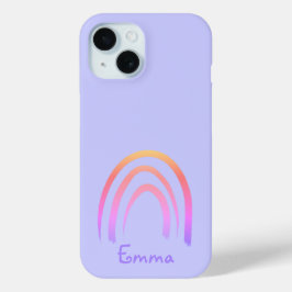 Pastel Periwinkle Rainbow iPhone 15 Case