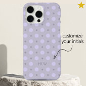 Pastel Periwinkle Stippenpatroon Aangepaste naam I Case-Mate iPhone Case