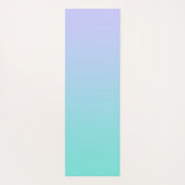Pastel Periwinkle Turquoise Ombre Script Naam Yogamat (Achterkant)