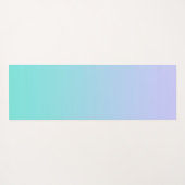 Pastel Periwinkle Turquoise Ombre Script Name Yogamat (Achterkant (horizontaal))