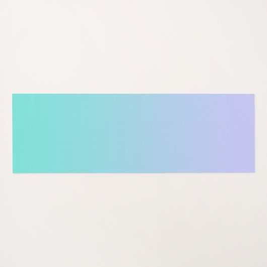 Pastel Periwinkle Turquoise Ombre Script Name Yogamat (Achterkant (horizontaal))