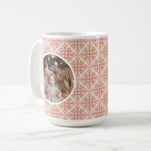Pastel Personalized Photo Mug With Message Koffiemok (Voorkant links)