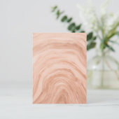 Pastel Perzik Abstracte Waterverf Art Agaat Briefkaart (Staand voorkant)