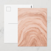 Pastel Perzik Abstracte Waterverf Art Agaat Briefkaart (Voorkant / Achterkant)