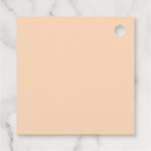 Pastel Perzik Effen Kleur | Klassiek | Elegant Bedankjes Labels (Achterkant)