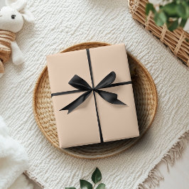 Pastel Perzik Effen Kleur | Klassiek | Elegant Cadeaupapier