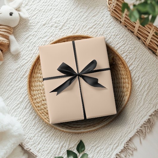 Pastel Perzik Effen Kleur | Klassiek | Elegant Cadeaupapier