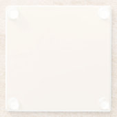 Pastel Perzik Effen Kleur | Klassiek | Elegant Glazen Onderzetter (Achterkant)