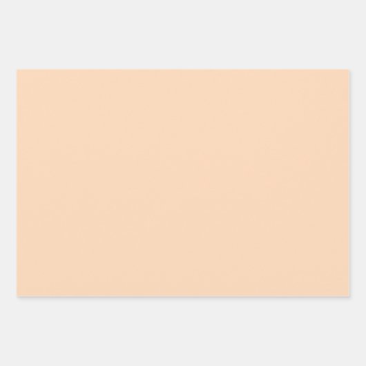 Pastel Perzik Effen Kleur | Klassiek | Elegant Inpakpapier Vel (Voorkant 2)