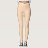 Pastel Perzik Effen Kleur | Klassiek | Elegant Leggings (Voorkant)