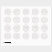 Pastel Perzik en Crème Geometrisch Ronde Sticker (Vel)