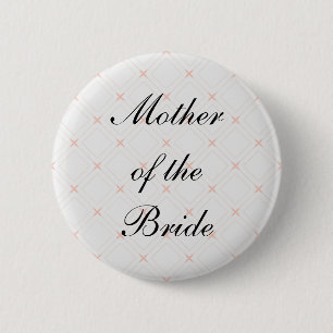 Pastel Perzik en Crème Moeder van de Bruid Ronde Button 5,7 Cm