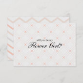 Pastel Perzik en Crème Wil Je Mijn Bloemenmeisje Z (Voorkant / Achterkant)