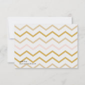 Pastel Perzik en Gouden Geometrisch Bedankkaart (Achterkant)