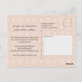 Pastel Perzik en Gouden Geometrische Wijzig de Dat Briefkaart (Achterkant)