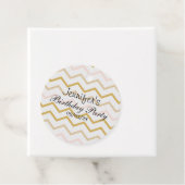 Pastel Perzik en Gouden Zig Zag Bedankjes Labels (In situ)