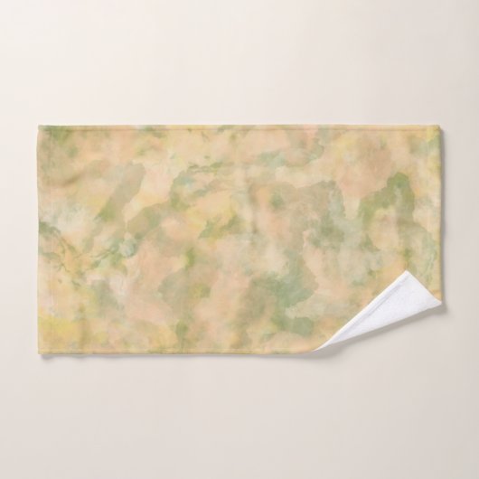 Pastel Perzik en Groen Gemarmerd Bad Handdoek (Handdoek)