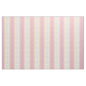 Pastel Perzik en Roze Streep Stof (Fat Quarter)