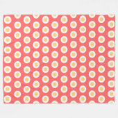 Pastel Perzik Geometrisch Witte Stippen  Fleece Deken (Voorkant (Horizontaal))