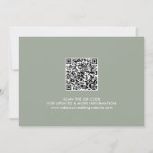 Pastel Perzik & Sage Groene Kalligrafie Scan QR Co Save The Date (Achterkant)