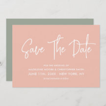 Pastel Perzik & Sage Groene Kalligrafie Scan QR Co