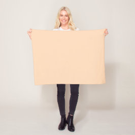 Pastel Perzikkleurige Effen Kleur | Klassiek | Ele Fleece Deken