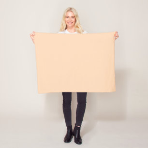 Pastel Perzikkleurige Effen Kleur   Klassiek   Ele Fleece Deken