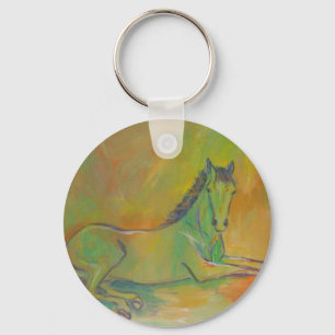Pastel Pet Portret Sleutelhanger PaardenAbstract P