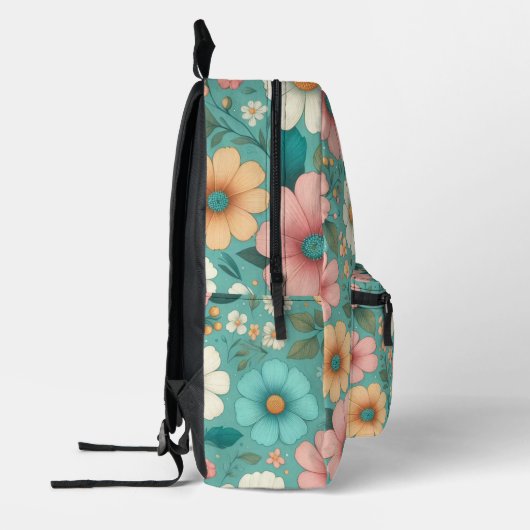 Pastel Petals Bedrukte Rugzak (Links)