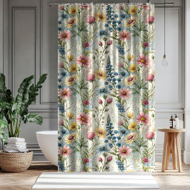 Pastel Petals Curtain Love Gift for Anniversary Douchegordijn