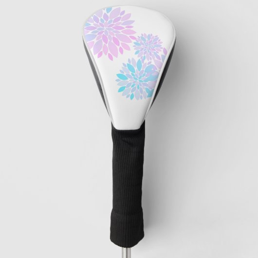 Pastel Petals Flower Pattern Golf Head Cove Golfheadcover (Voorkant)