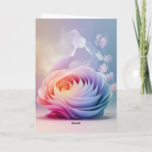 Pastel Petals Kaart (Achterkant)