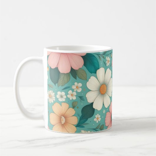 Pastel Petals Koffiemok (Links)