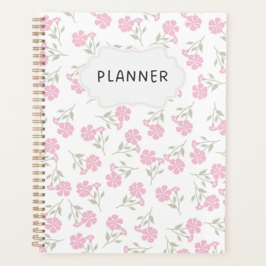 Pastel Petals Planner - Minimaal & Elegant Ontwerp (Voorkant)