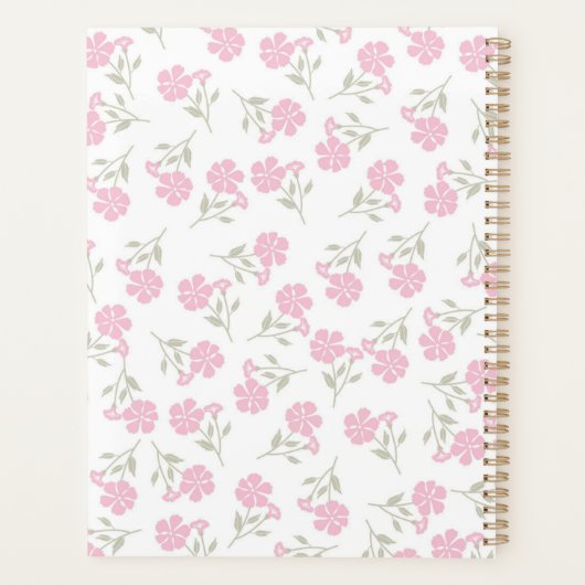Pastel Petals Planner - Minimaal & Elegant Ontwerp (Achterkant)