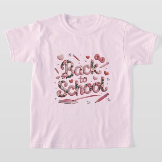 Pastel Petals & School Days T-shirt - Een dromerig (Laagn)