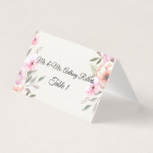  Pastel Petals Tabelnummers Kaart (Voorkant)