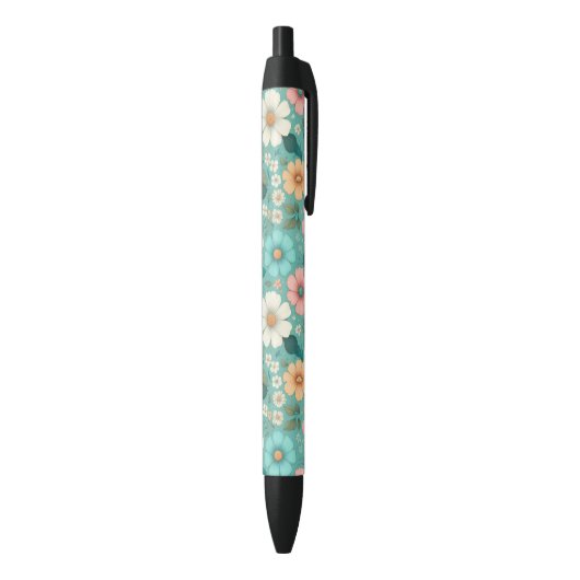 Pastel Petals Zwarte Inkt Pen (Achterkant (Verticaal))