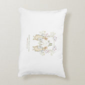 Pastel Peter de Konijn Monogram Twins Baby shower Accent Kussen (Achterkant (Verticaal))