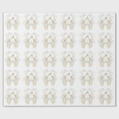 Pastel Peter de Konijn Monogram Twins Baby shower Cadeaupapier (Vlak)