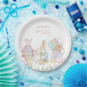 Pastel Peter het Konijn en Vrienden Verjaardag Papieren Bordje (Feest)