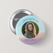 Pastel Photo Life Celebration Ronde Button 5,7 Cm (Voorkant /achterkant)