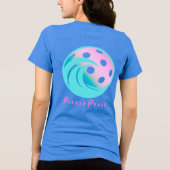 Pastel pickleball golf vrouwen T-shirt (Achterkant)