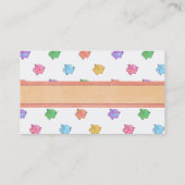 Pastel Pig Pattern Visitekaartje (Achterkant)