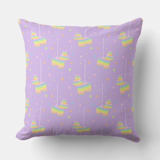 Pastel Piñata Patroon Worp Kussen (Voorkant)