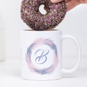 Pastel Pine Krans Monogram Custom Winter Koffiemok