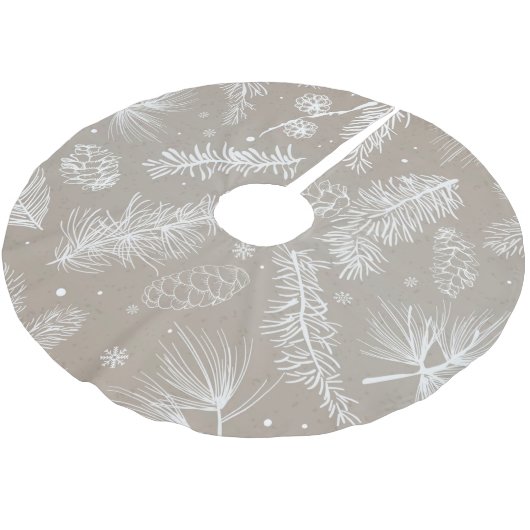 Pastel Pine Pattern Kerstboom Rok (Gekanteld)