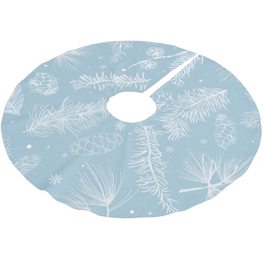 Pastel Pine Pattern Kerstboom Rok (Gekanteld)
