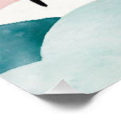 Pastel Pinguïn Piek Perfect Poster (Hoek)