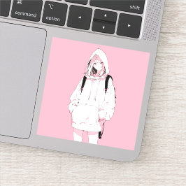Pastel Pink シール｜寿司娘ステッカー GenerativeAI Sticker
